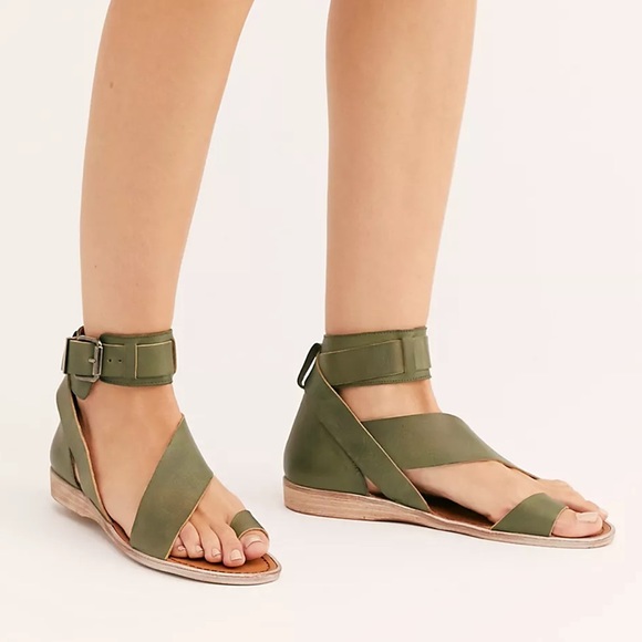 Free People Shoes - 💖💖Free People Vale Bootie Sandals in khaki, green sz 10